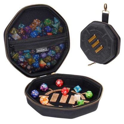 Tabletop Rpgs Dice Tray and Case Black Dice Set by Enhance 1