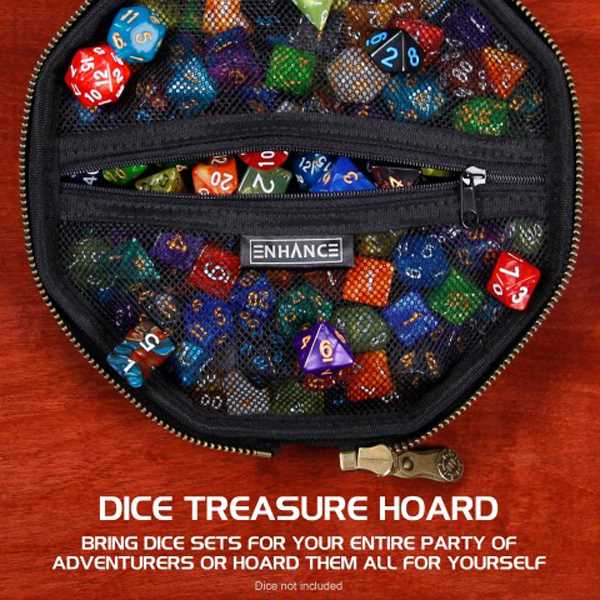 Tabletop Rpgs Dice Tray and Case Black Dice Set by Enhance 3