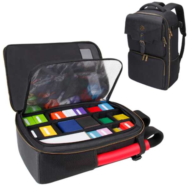 Trading Card Games Trading Card Backpack Black Playmat by Enhance 1