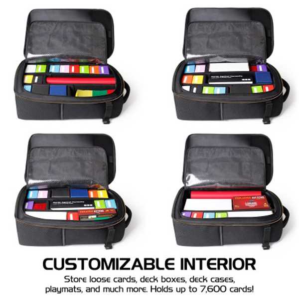 Trading Card Games Trading Card Backpack Black Playmat by Enhance 6