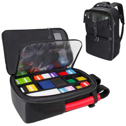 TCG Trading Card Backpack Collectors Edition Black Playmat by Enhance 1