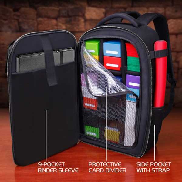 TCG Trading Card Backpack Collectors Edition Black Playmat by Enhance 2