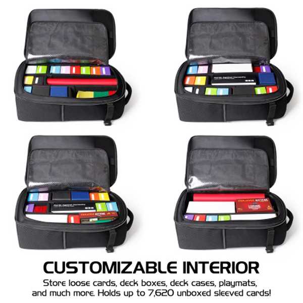 TCG Trading Card Backpack Collectors Edition Black Playmat by Enhance 6