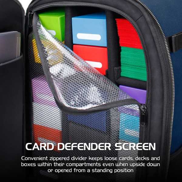 TCG Trading Card Backpack Collectors Edition Blue Playmat by Enhance 5