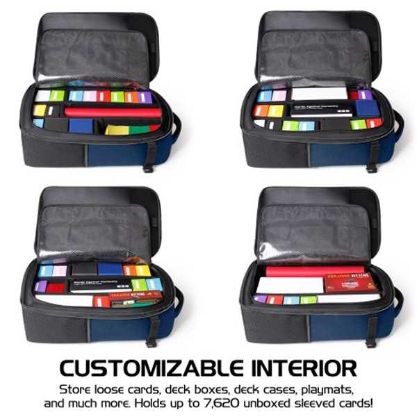 TCG Trading Card Backpack Collectors Edition Blue Playmat by Enhance 6