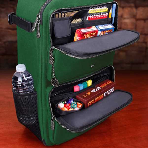 TCG Trading Card Backpack Collectors Edition Green Playmat by Enhance 3