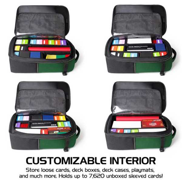 TCG Trading Card Backpack Collectors Edition Green Playmat by Enhance 6