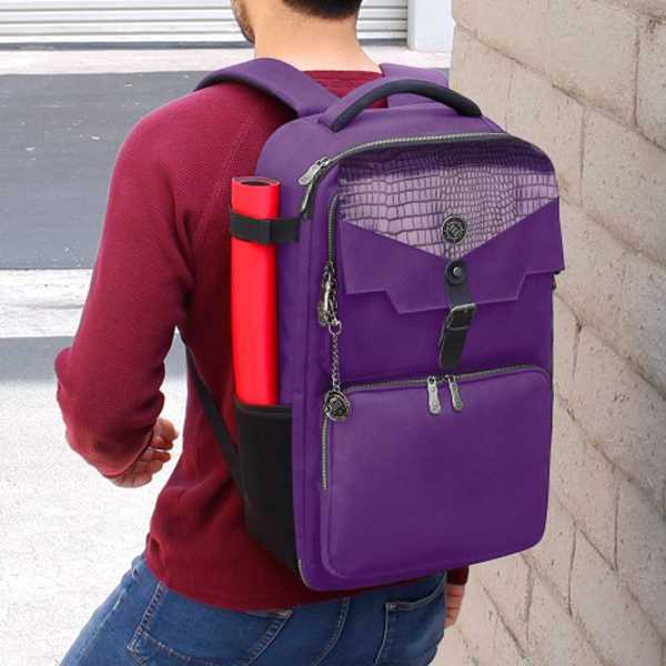 TCG Trading Card Backpack Collectors Edition Purple Playmat by Enhance 4