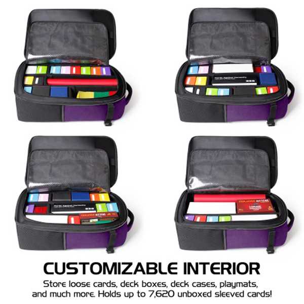 TCG Trading Card Backpack Collectors Edition Purple Playmat by Enhance 6