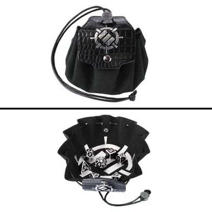 Tabletop Rpgs Collectors Edition 7PC Enamel Dice Set with Drawstring Pouch Black 3