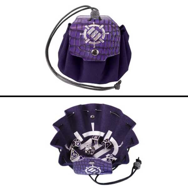 Enhance Tabletop RPGs Collectors Edition 7pc Enamel Dice Set with Drawstring Pouch (Purple)