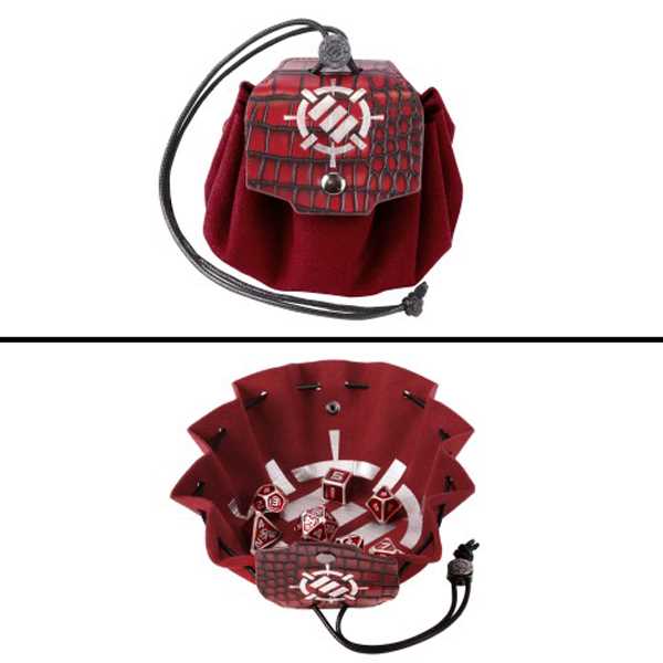 Tabletop Rpgs Collectors Edition 7PC Enamel Dice Set with Drawstring Pouch Red 3