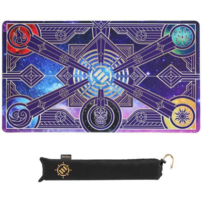 TCG Playmat with Stitched Edges and Drawstring Pouch Stars Playmat 1