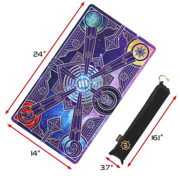 TCG Playmat with Stitched Edges and Drawstring Pouch Stars Playmat 2