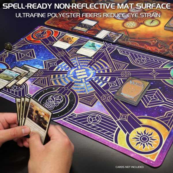 TCG Playmat with Stitched Edges and Drawstring Pouch Stars Playmat 6