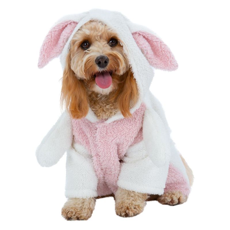 Easter Bunny Dog Costume White And Pink Pet Accessory 1
