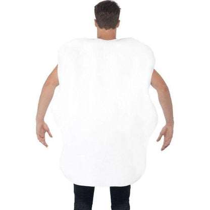 Egg Costume Adult White Yellow Tabard One Size 3