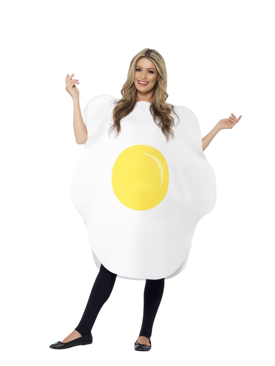 Egg Costume Adult White Yellow Tabard One Size 4