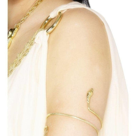 Egyptian Arm Bracelet Adult Gold Coloured Snake Design Costume Accessory 2