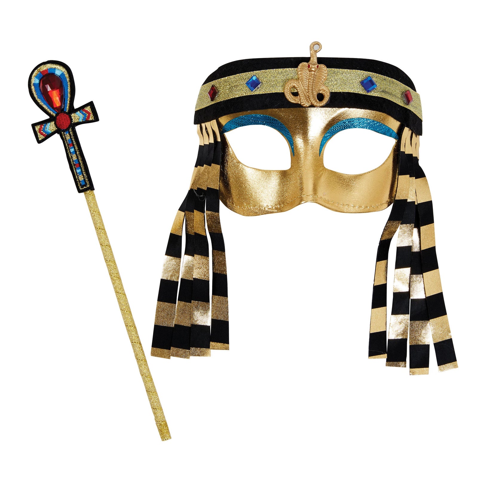 Egyptian Girl Mask + Sceptre Set 1