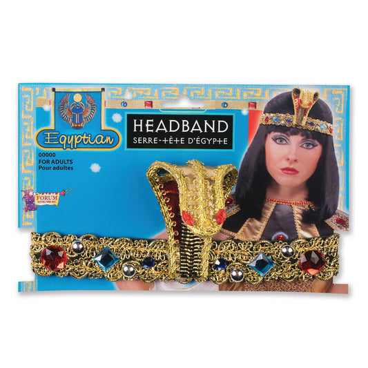 Egyptian Headband Gold Snake Jewelled Costume Accessory 1