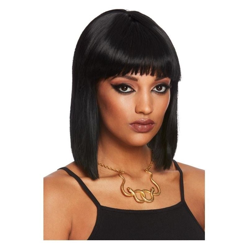 Egyptian Snake Necklace Gold Coloured with Chain Cleopatra Costume Accessory 1