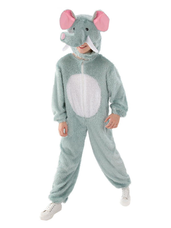 Elephant Costume Kids Grey Jumpsuit with Hood 3