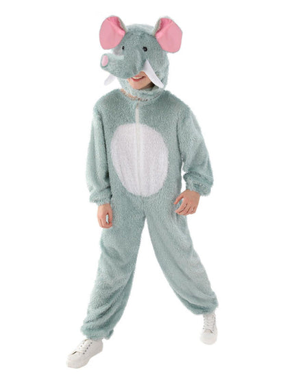 Elephant Costume Kids Grey Jumpsuit with Hood 3