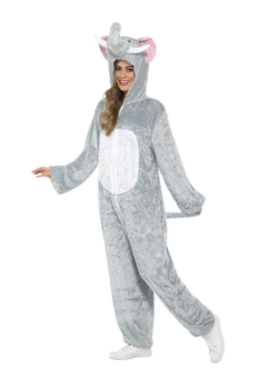 Elephant Costume Adult Grey Jumpsuit with Hood_3