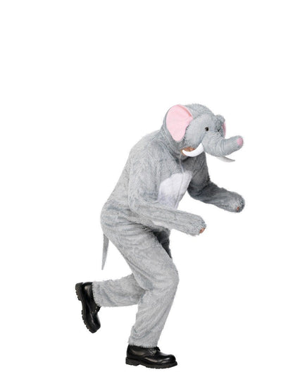 Elephant Costume Adult Grey Jumpsuit with Hood Tail 4