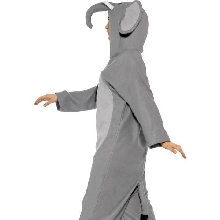 Elephant Costume with Hood Adult Grey_4