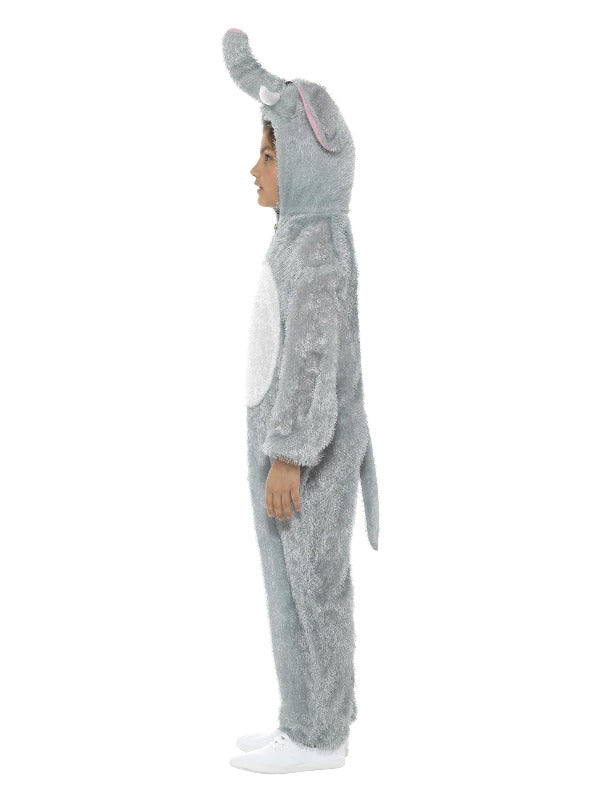 Elephant Costume Kids Grey Jumpsuit with Hood 4
