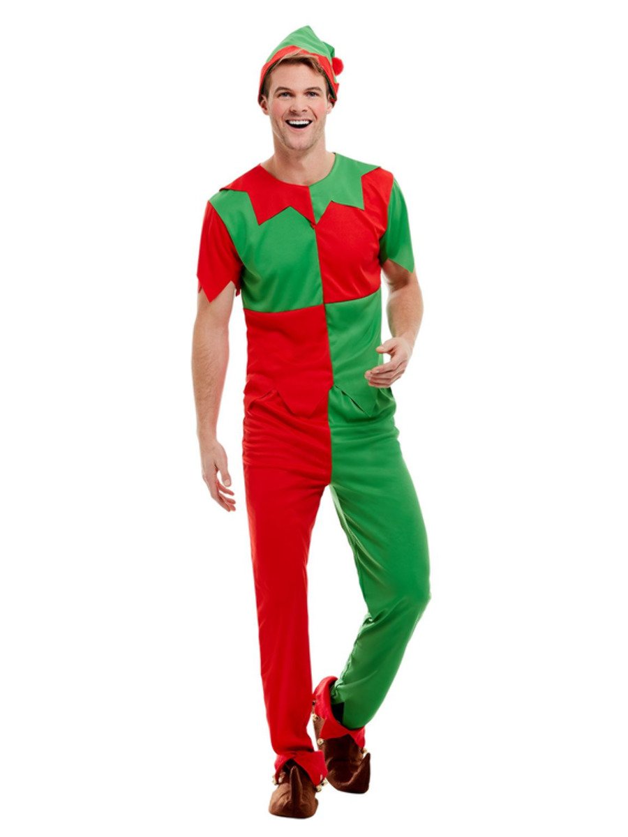 Elf Costume Adult Green and Red 2