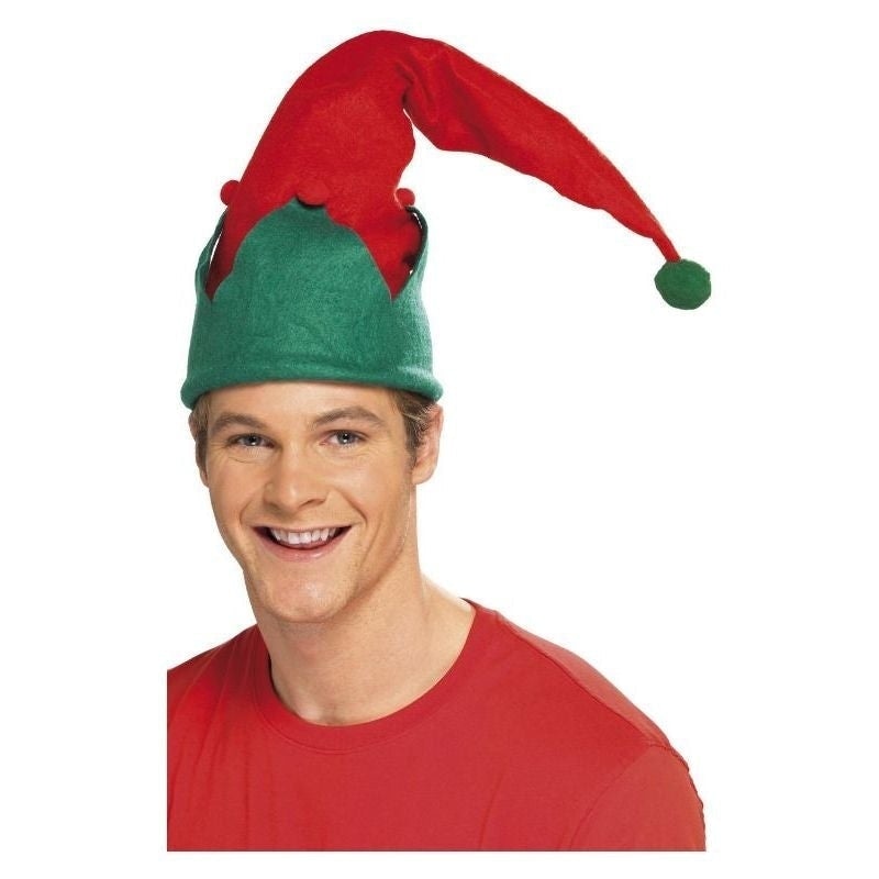 Elf Hat Adult Red 2