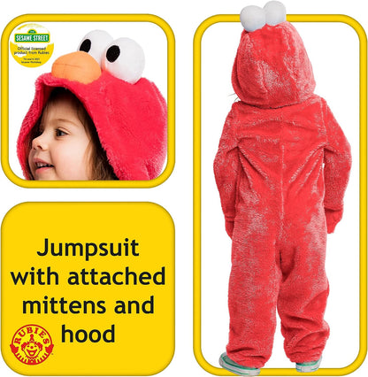 Elmo Costume Toddler Sesame Street Soft Fleece Jumpsuit 2