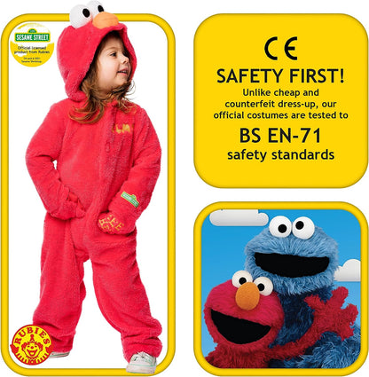 Elmo Costume Toddler Sesame Street Soft Fleece Jumpsuit 3
