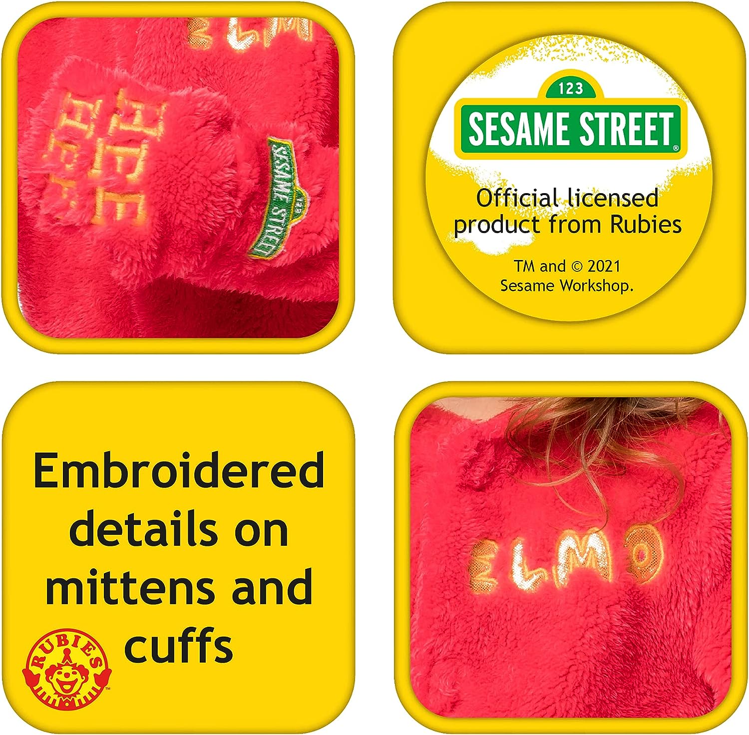 Elmo Costume Toddler Sesame Street Soft Fleece Jumpsuit 4