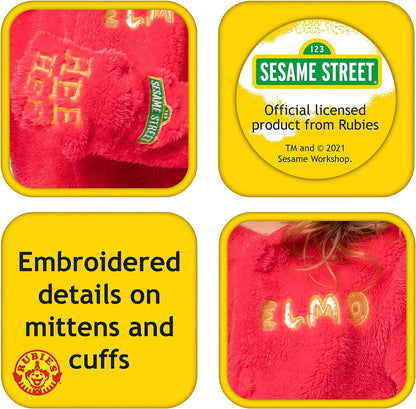 Elmo Costume Toddler Sesame Street Soft Fleece Jumpsuit 4