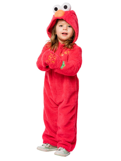Elmo Costume Toddler Sesame Street Soft Fleece Jumpsuit 6