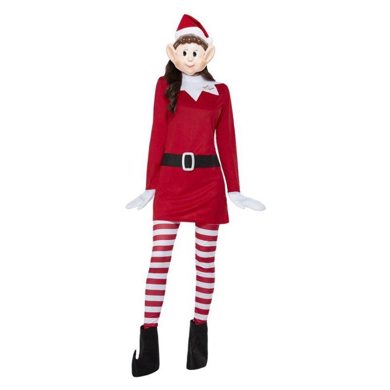 Elves Behavin' Badly Ladies Elf Costume Red and Whi 1