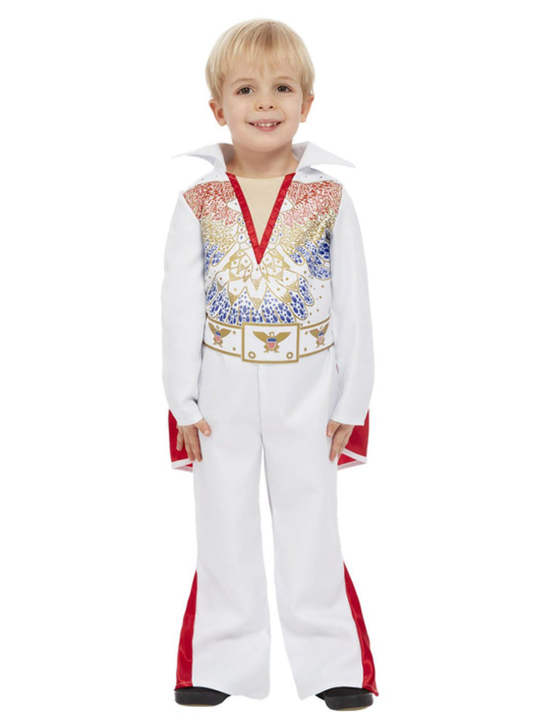Elvis Presley King of Rock Toddler Costume Red White Jumpsuit Elvis Presley King of Rock Toddler Costume Red White Jumpsuit