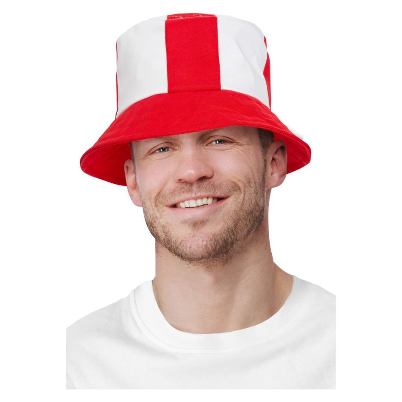 England Bucket Hat Adult White Green Orange Red_1