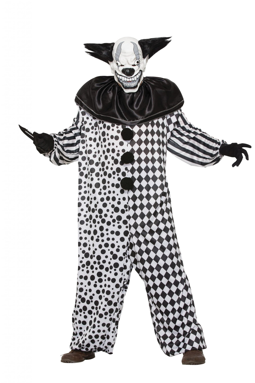 Evil Al The Clown Mask + Jumpsuit Adult Costume Male_1