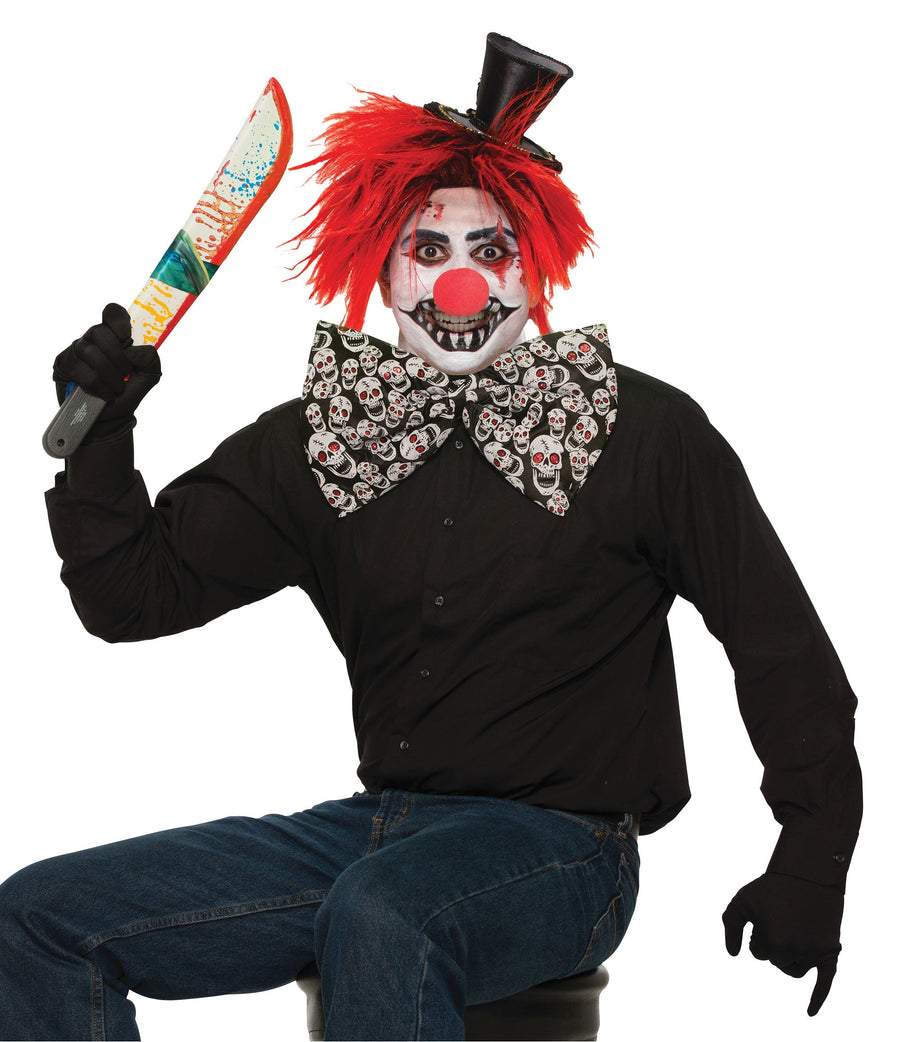Evil Clown Jumbo Bow Tie Costume Accessories Male_1