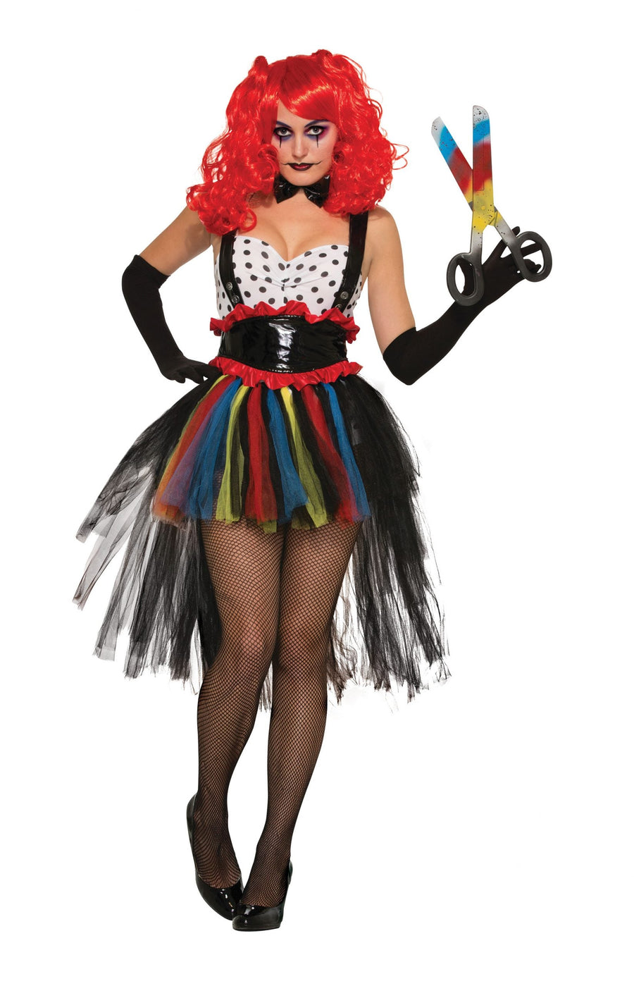 Evil Girlie Clown Adult Costume Female Uk Size 10 14_1