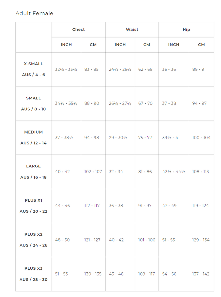 Size Chart Evil Jester Costume