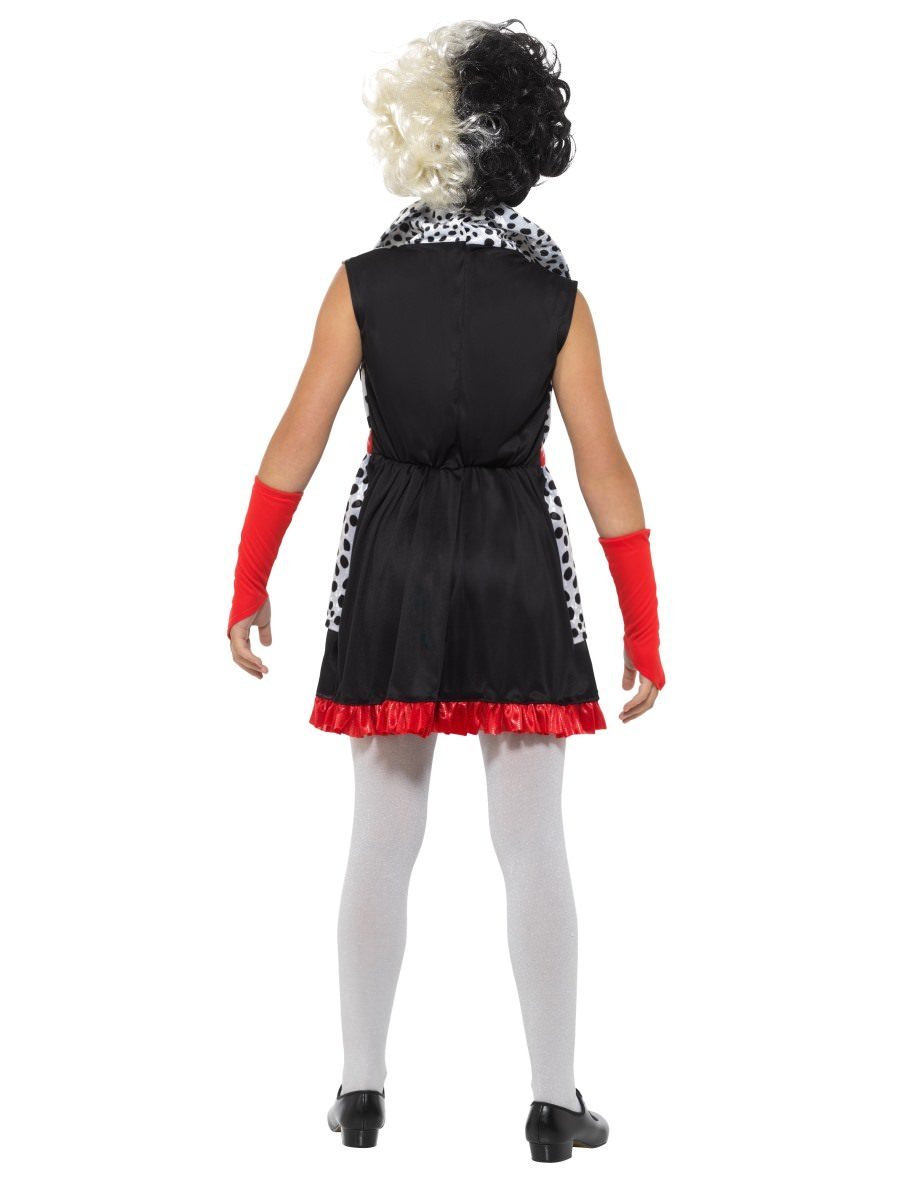 Evil Little Madame Costume Kids Cruella Dress 3