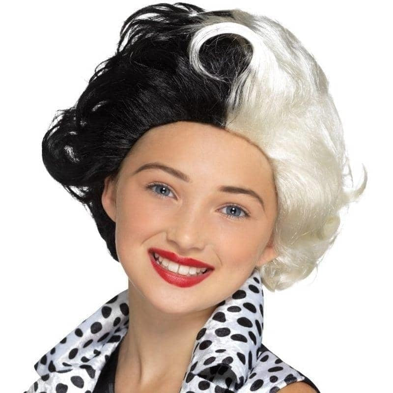 Evil Madame Wig Kids Black White_1