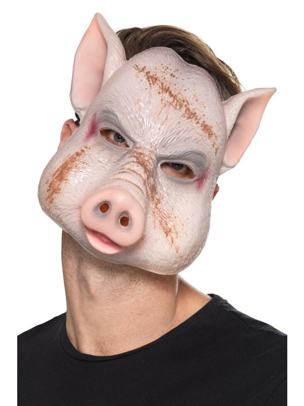 Evil Pig Killer Mask Adult Pink 1