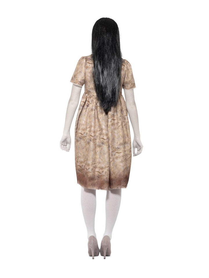 Evil Spirit The Ring Costume Adult Grey Decayed Dress Wig